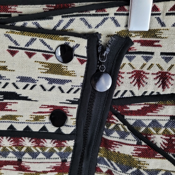 KENAR | asymmetrical hem tweed patterned skirt - Picture 2 of 6